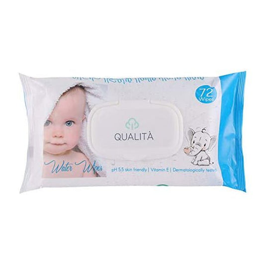 Qualita Water Baby Wipes - 72 Wipes
