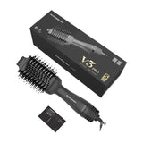 Rush Brush V3 Pro Fastest Volumizing Hair Brush - Black