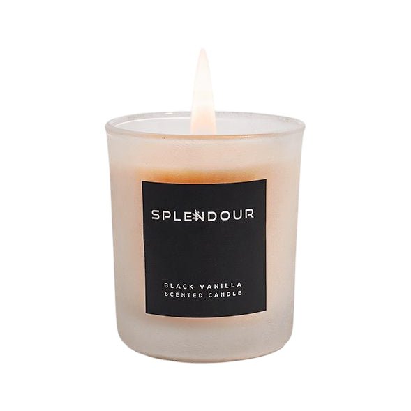 Splendour Black Vanilla Scented Candles - 150gm