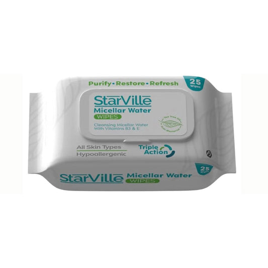 Starville Cleansing Micellar Water Wipes - 25 Wipes