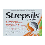 Strepsils Orange With Vitamin C 100mg - 24 Lozenges