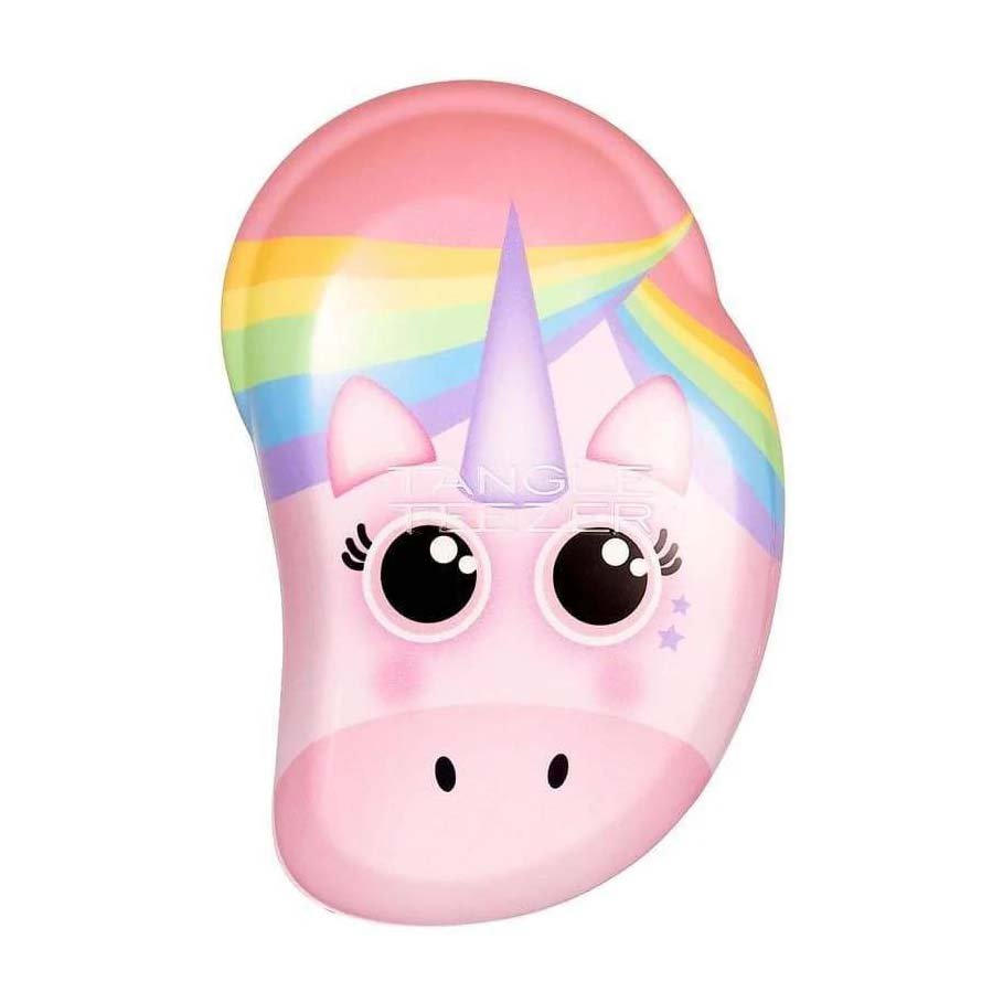 Tangle Teezer The Original Straight and Curly Mini Detangling Hair Brush - Rainbow Unicorn