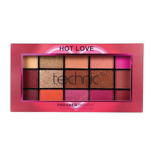 Technic Pressed Pigment Hot Love Eyeshadow Palette - 15 Shades