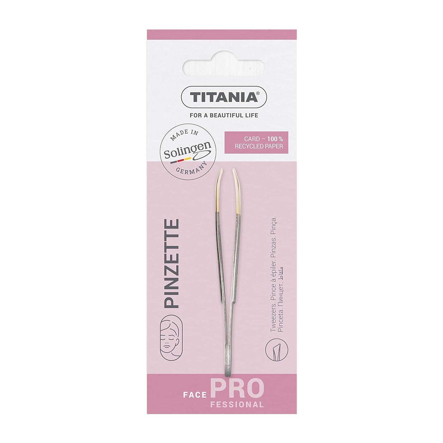 Titania Bevelled Tweezer - 1067/G
