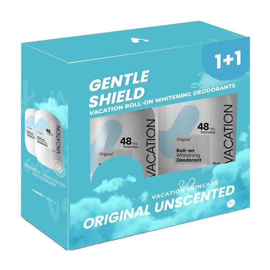 Vacation Original Unscented Whitening Deodorant Roll On (1+1) - 50ml