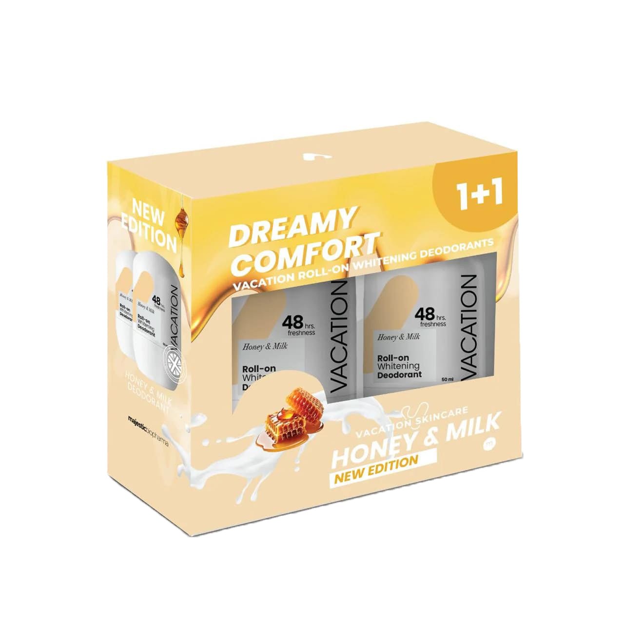 Vacation Pina Colada Whitening Deodorant Roll On (1+1) - 50ml