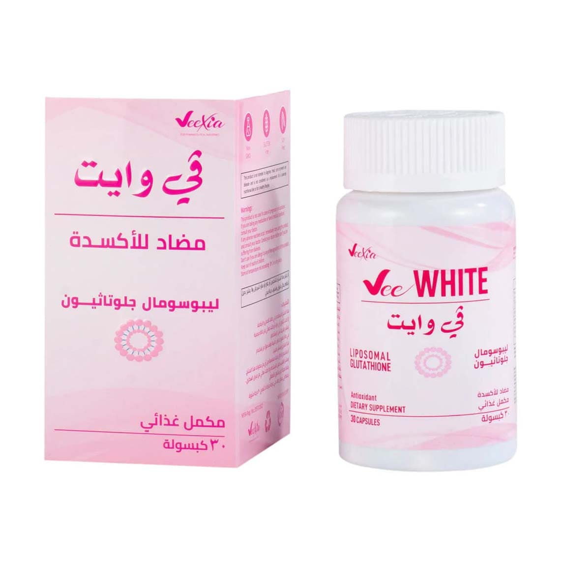 Veexia Vee White Antioxidant Dietary Supplement Capsules - 30 Capsules