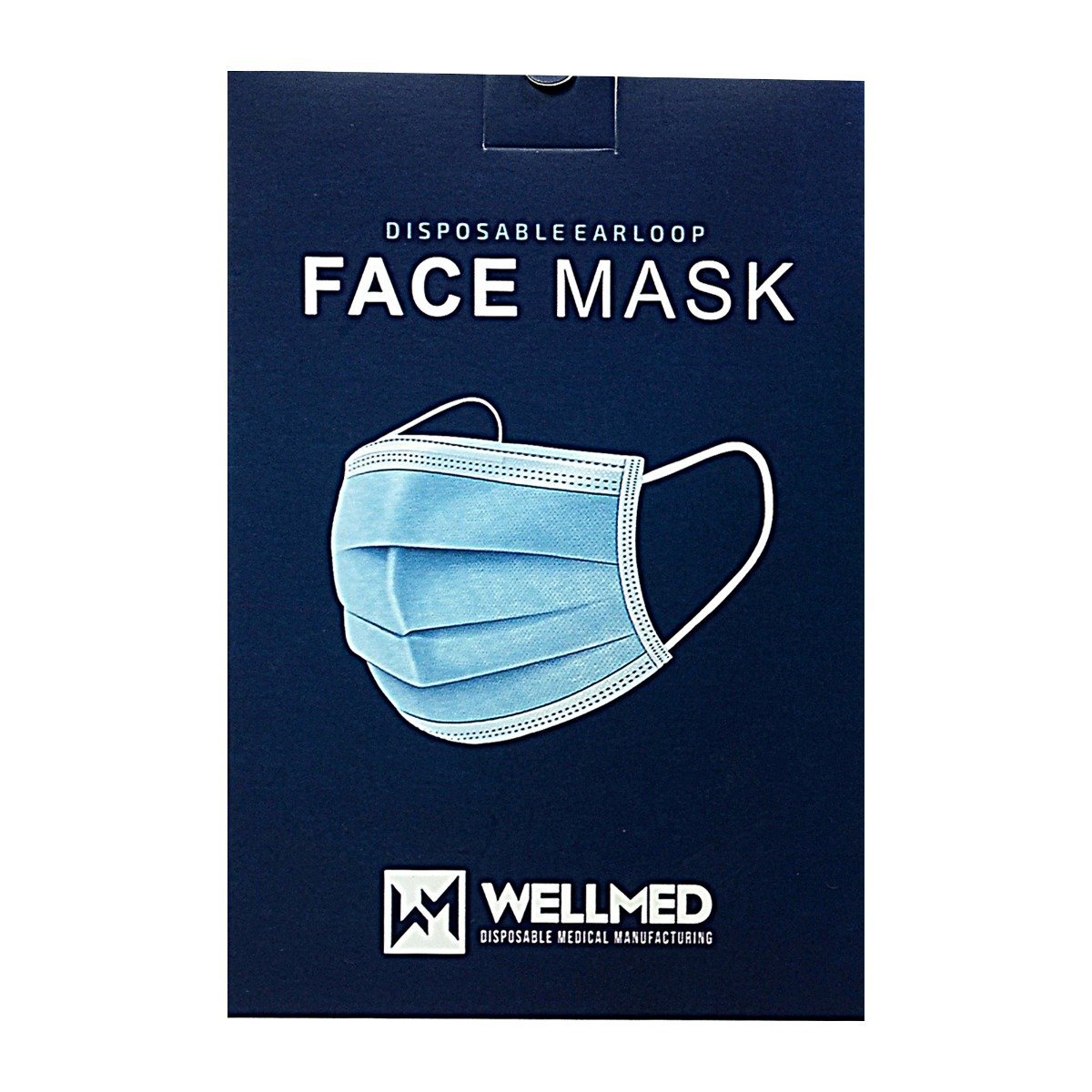 Wellmed Elastic Ear Loop Disposable Face Mask - 50 Masks
