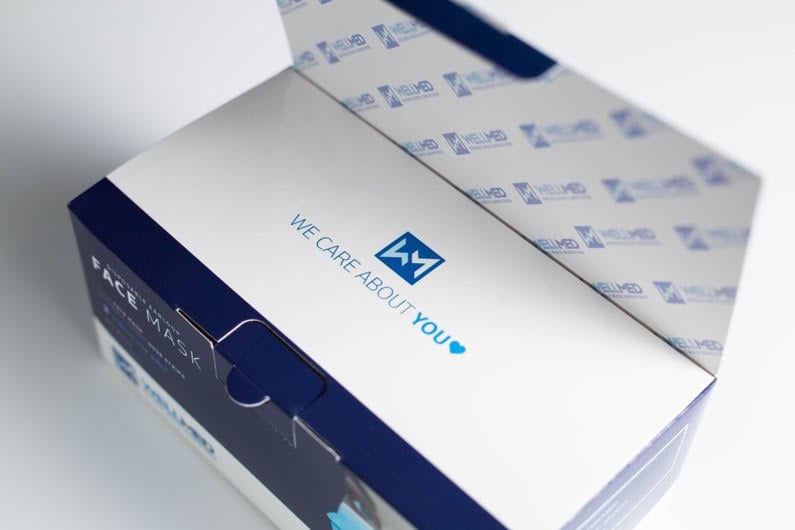 Wellmed Elastic Ear Loop Disposable Face Mask - 50 Masks