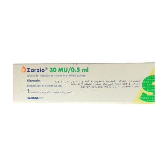 Zarzio 30 mu / 0.5 ml Prefilled Syringe